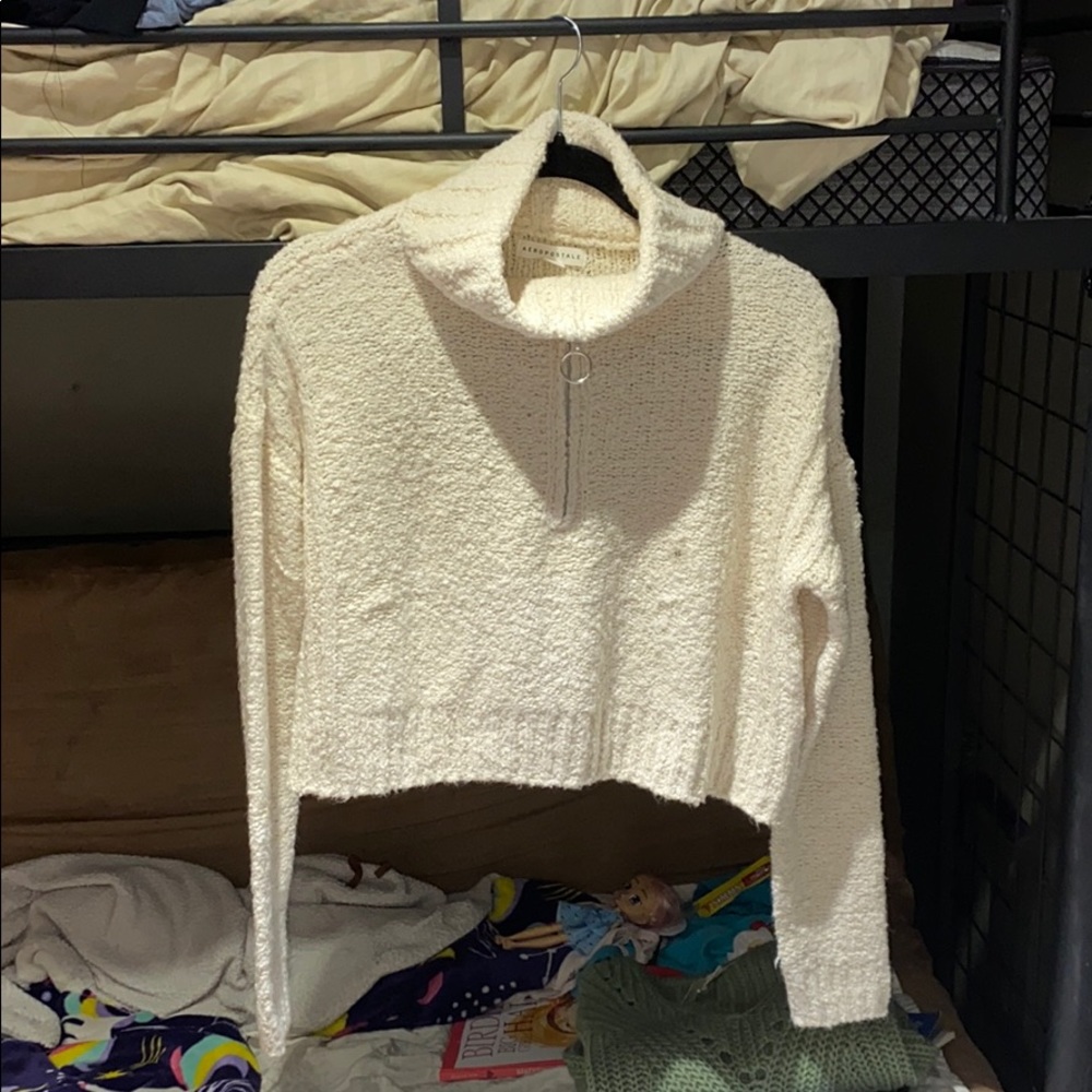 Aero Half zip Cropped Sweater
